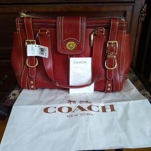 Coach Vintage Hampton Carryall 11086 RARE color BORDEAUX 15x10x5 retail $795.00
